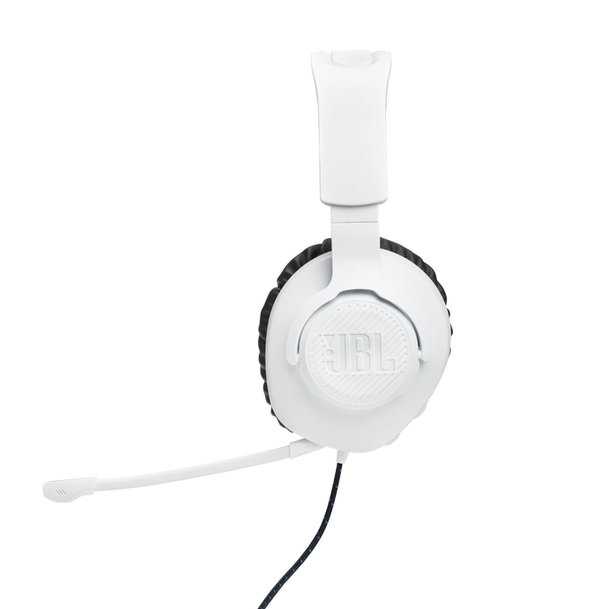 JBL Quantum 100P Console - White - Wired over-ear gaming headset with a detachable mic - Left image number null